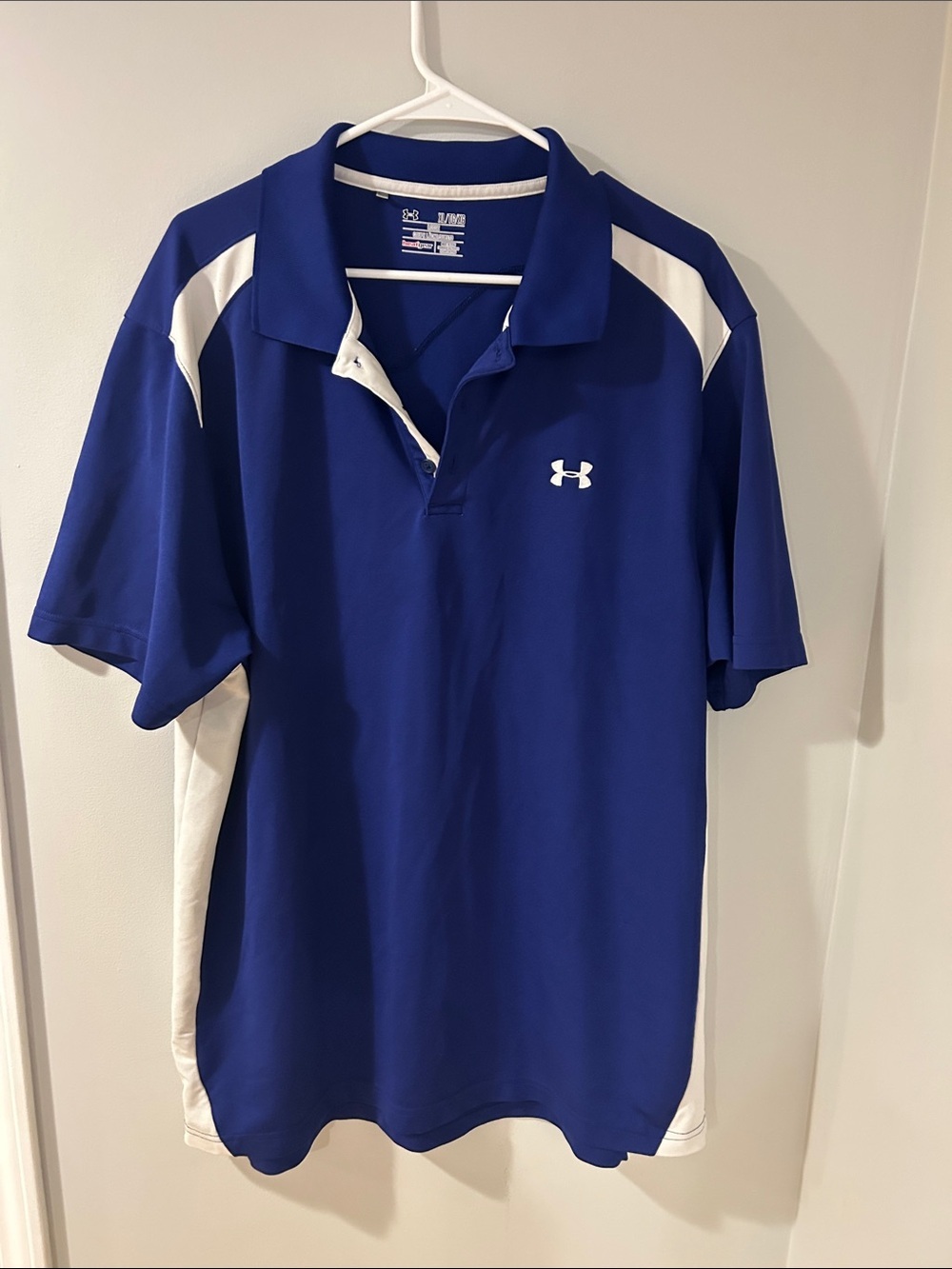 Under Armour Men’s Royal Blue Polo with White Accents